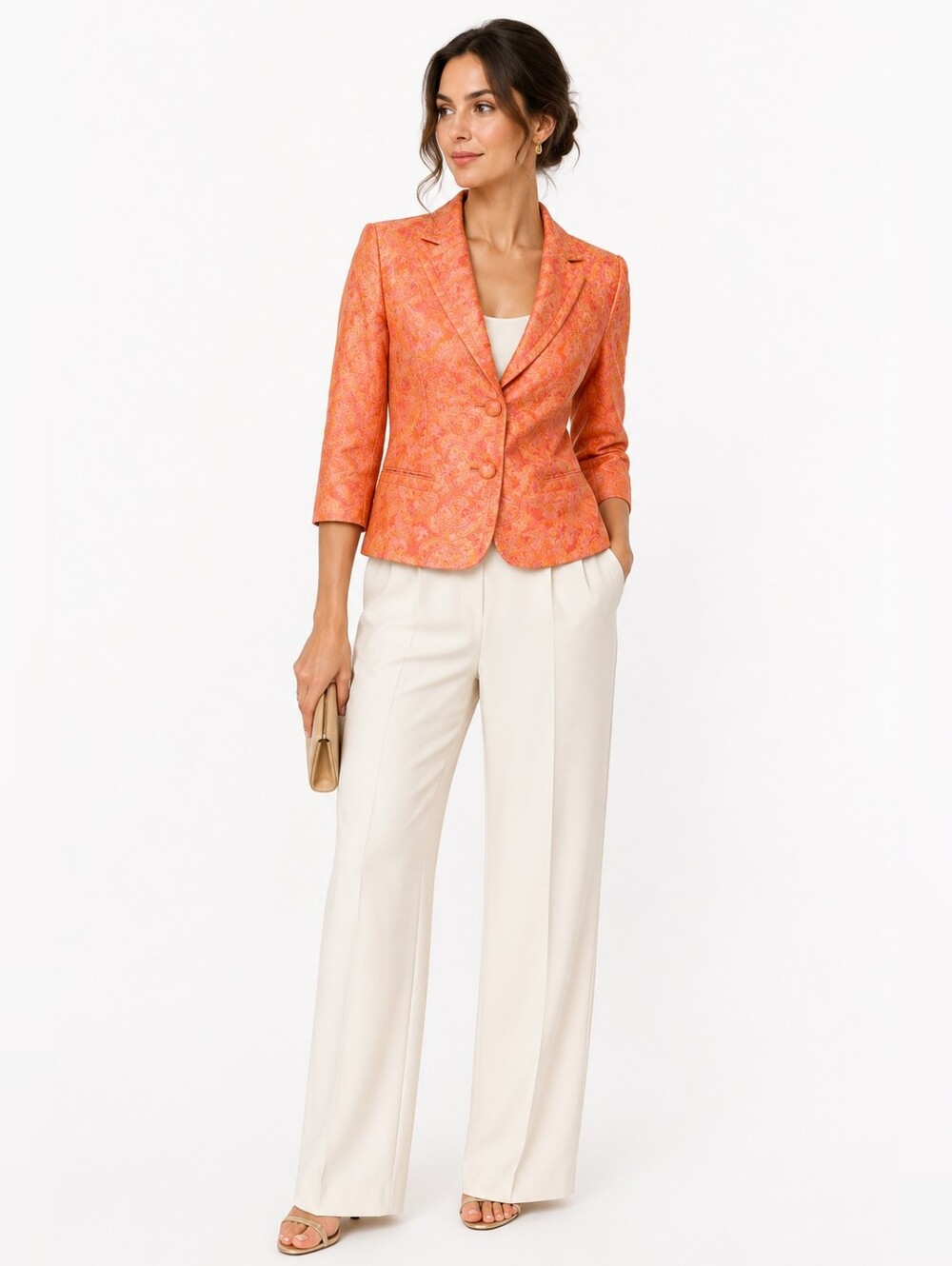 EUC J Crew Collection Size 6 Metallic Jacquard Blazer